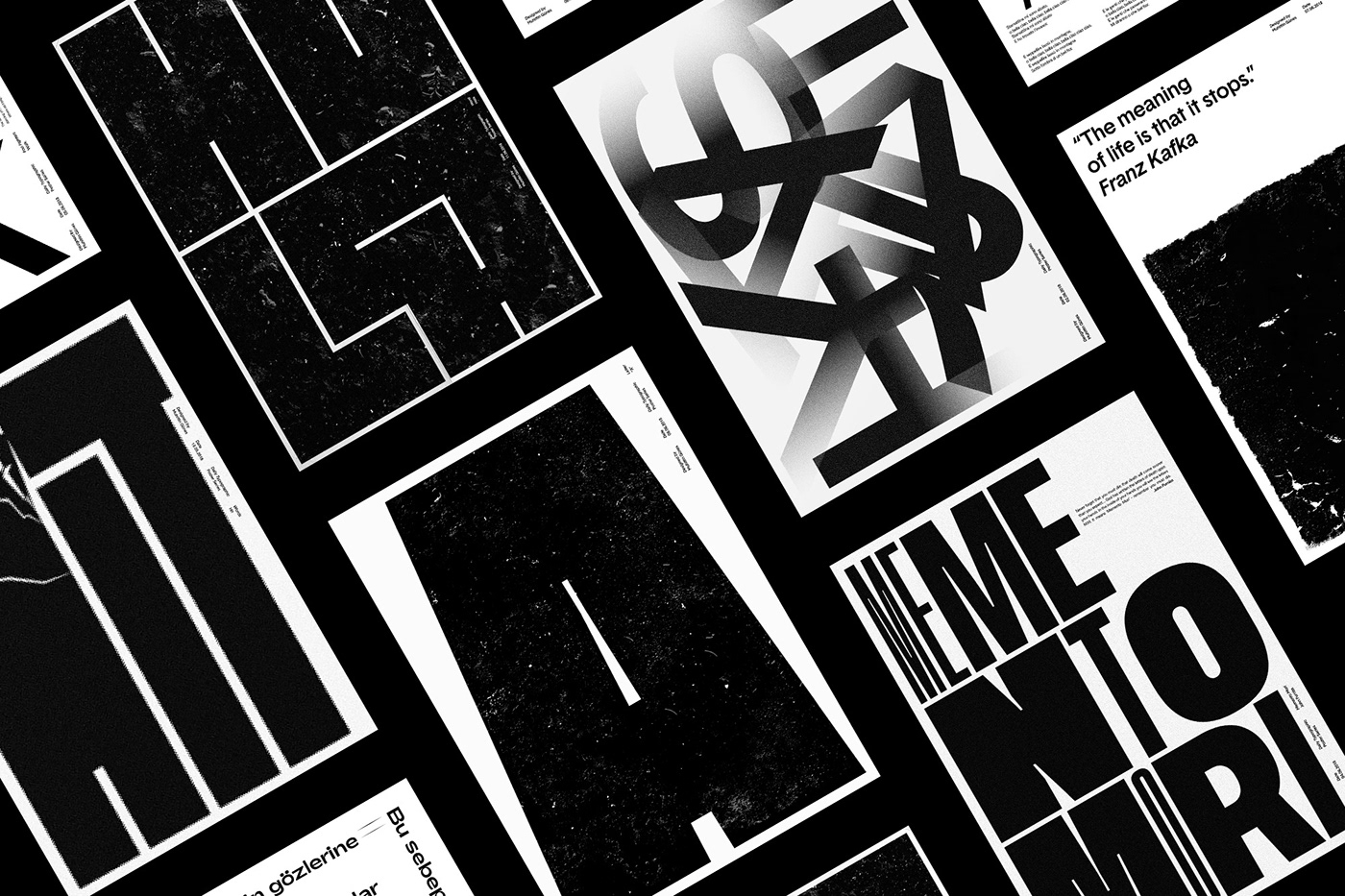 typographic poster typography   poster graphic design  black and white portfolio editorial swiss design composition daily