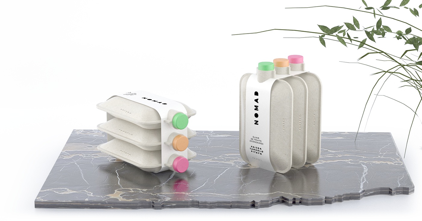 graphic design object flask Fruit Pitaya Packaging Technology Ecoresponsable brand