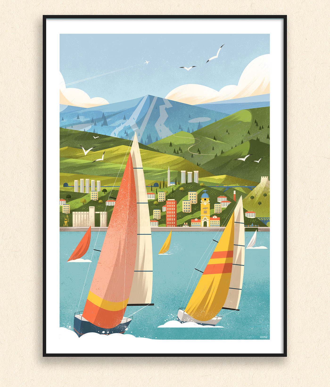 posters illustrated posters Landscape Posters tourist posters ILLUSTRATION  nonfiction illustration Croatia