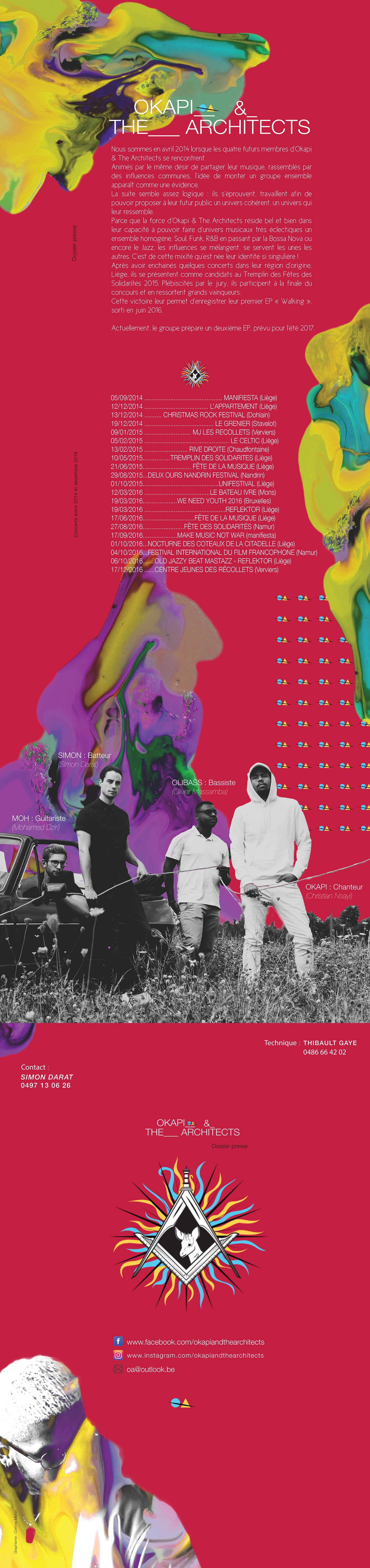 belgium cover Album okapi&thearchitects Musicien music