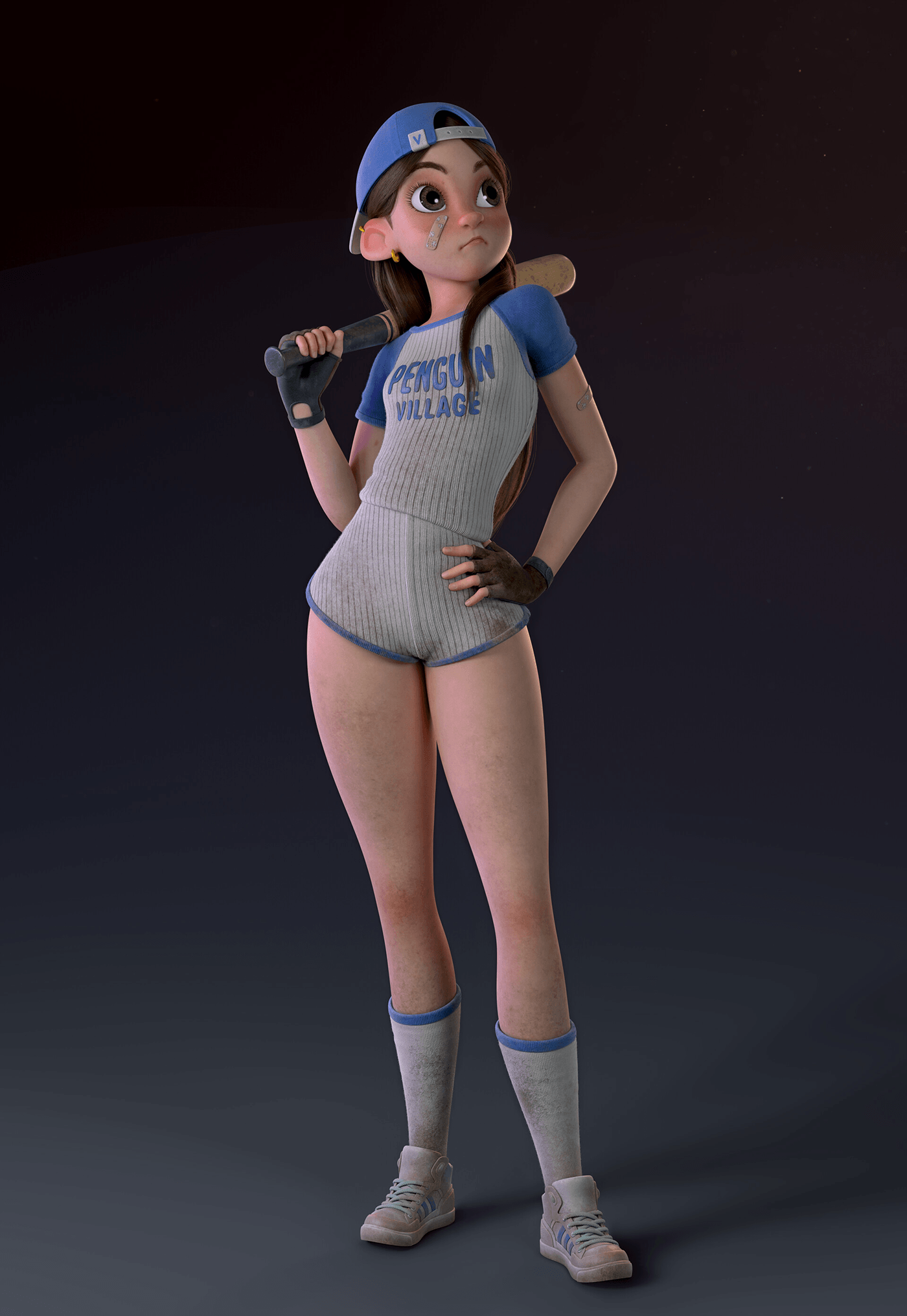 3D 3D Character 3d modeling character modeling cartoon baseball grooming Clothing rendering digital 3d