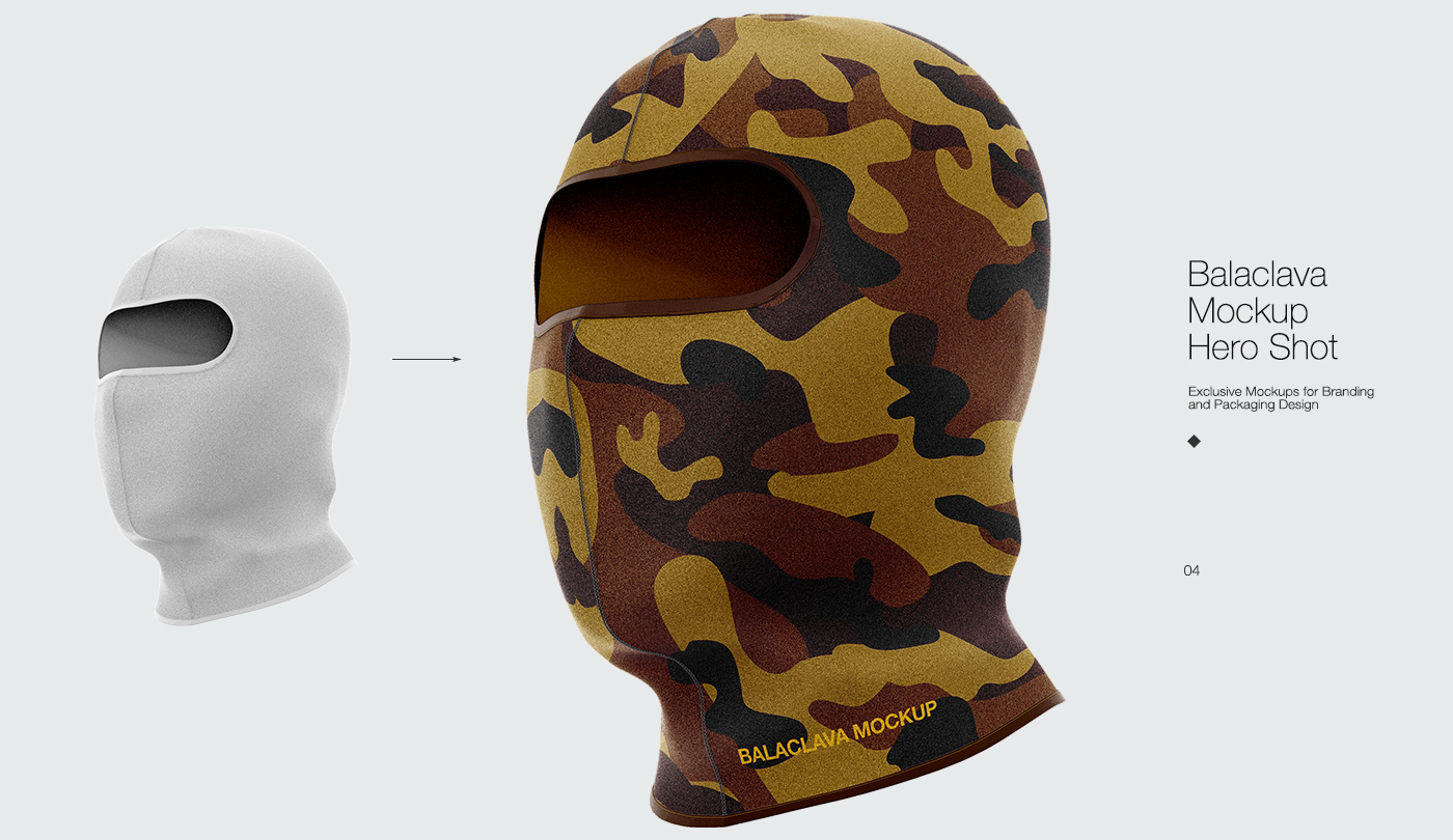 Mockup balaclava ski mask mask psd psd-mockup