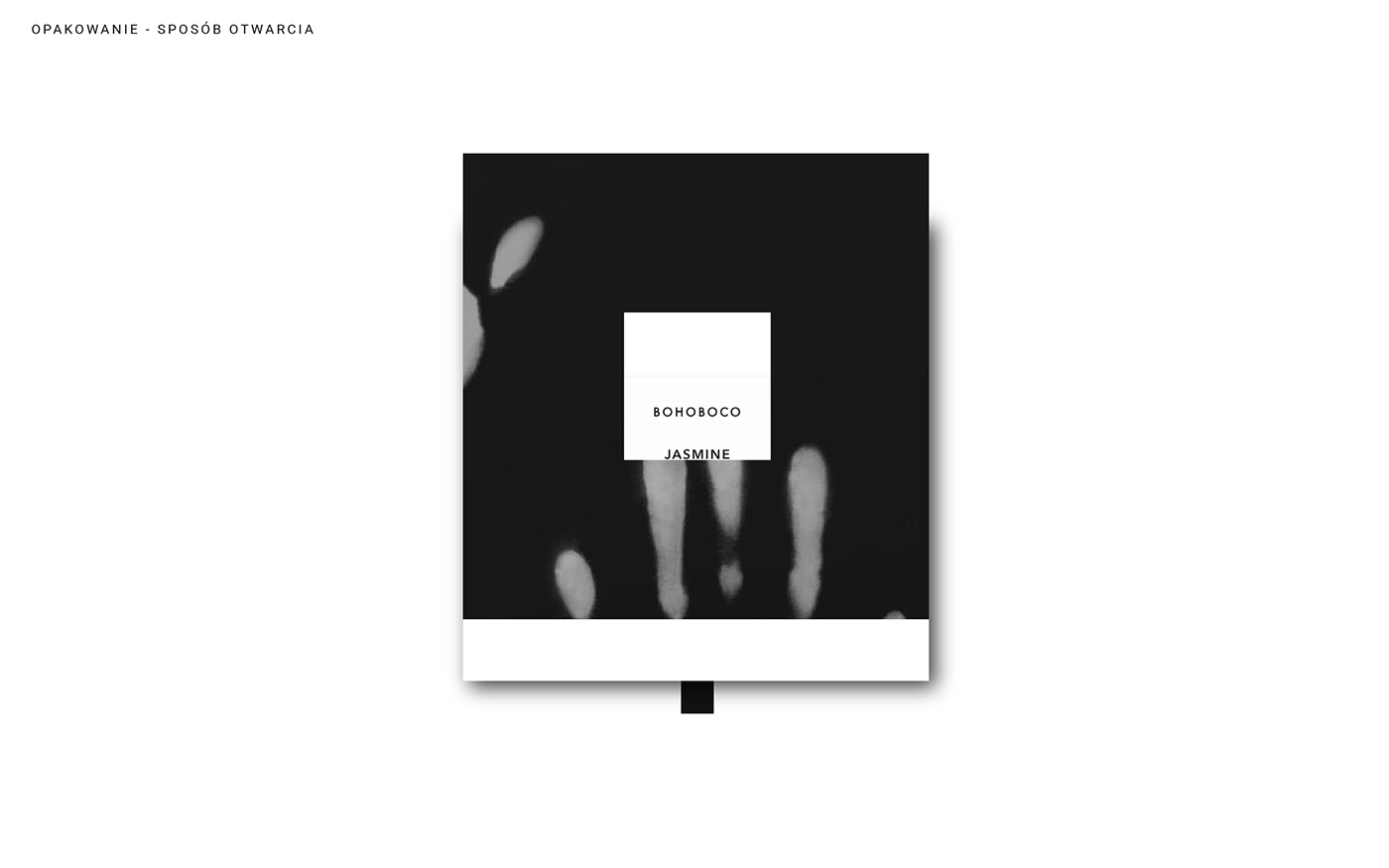 bohoboco perfume Packaging product design  brand identity Graphic Designer black handprint