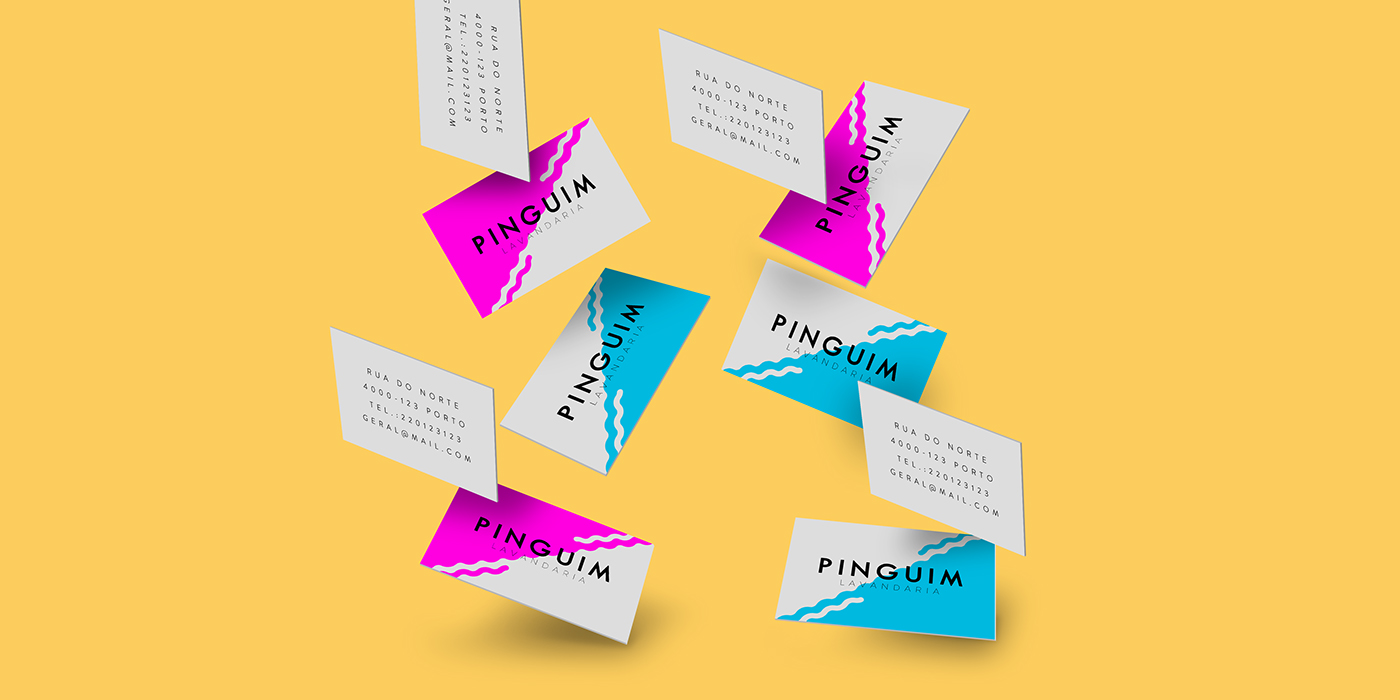 Pengiun Pinguim branding  laundry Icon typography   Window Display poster iphone iwatch