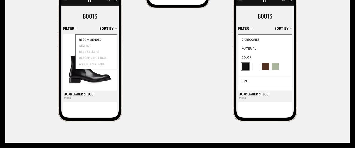 UI/UX Webdesign design Website tomford e-commerce