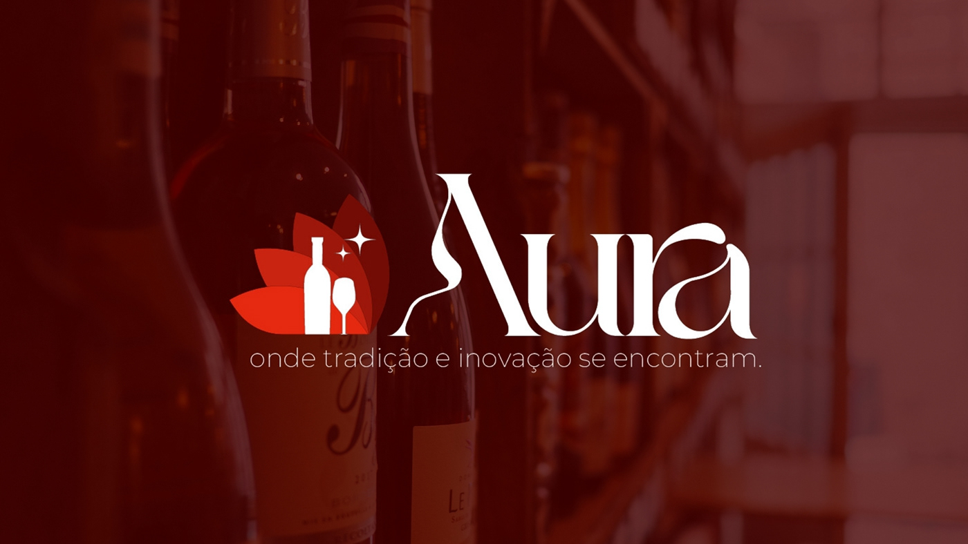 vinho wine branding  Graphic Designer brand identity adobe illustrator visual identity Logotype Aura design