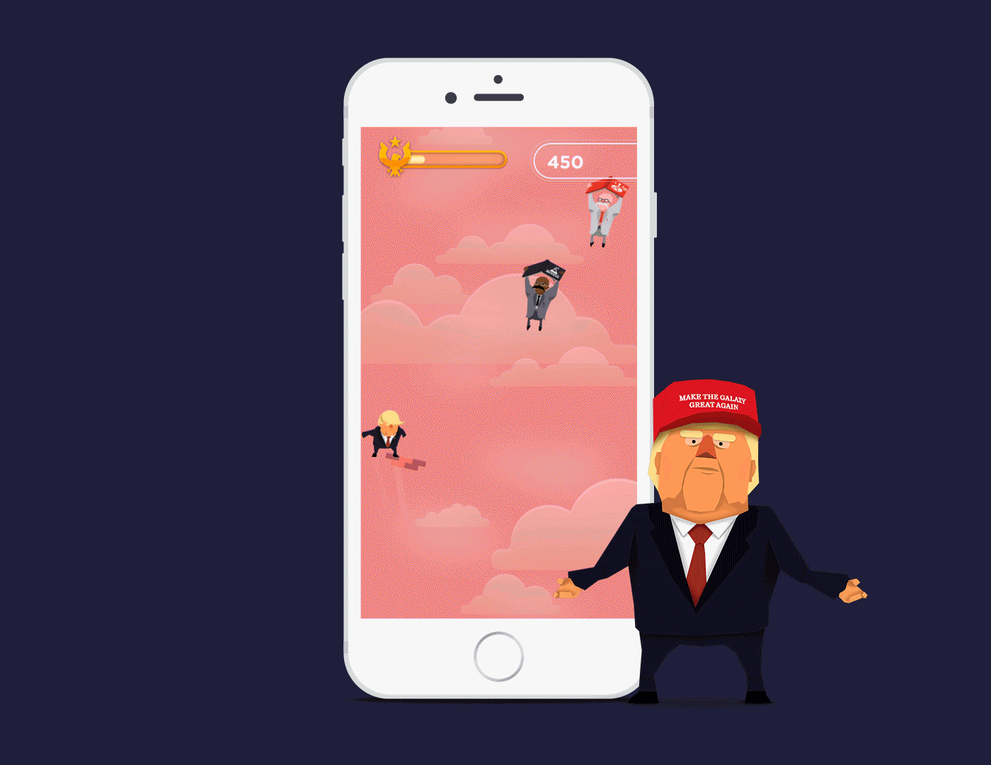 game design mobile Jrump donald Trump Oddboy