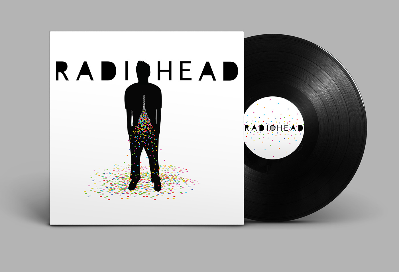 graphic Radiohead vinyl cd Album Single identity cover design Illustrative Packaging itunes iphone