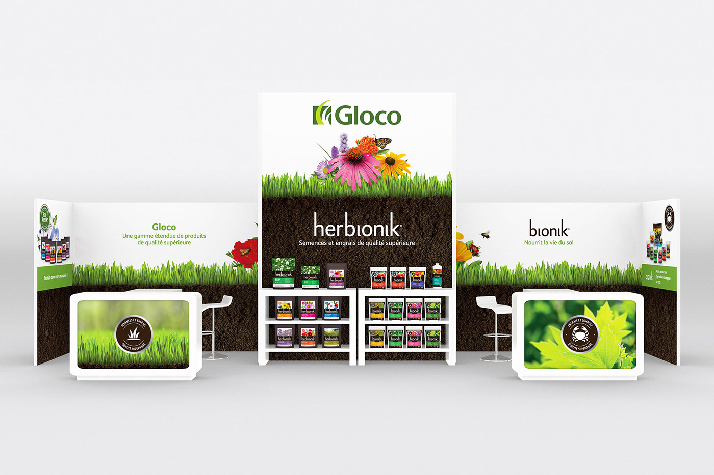 Packaging Flowers design emballage kiosque Exhibition Booth natural ILLUSTRATION  jardinage gardening