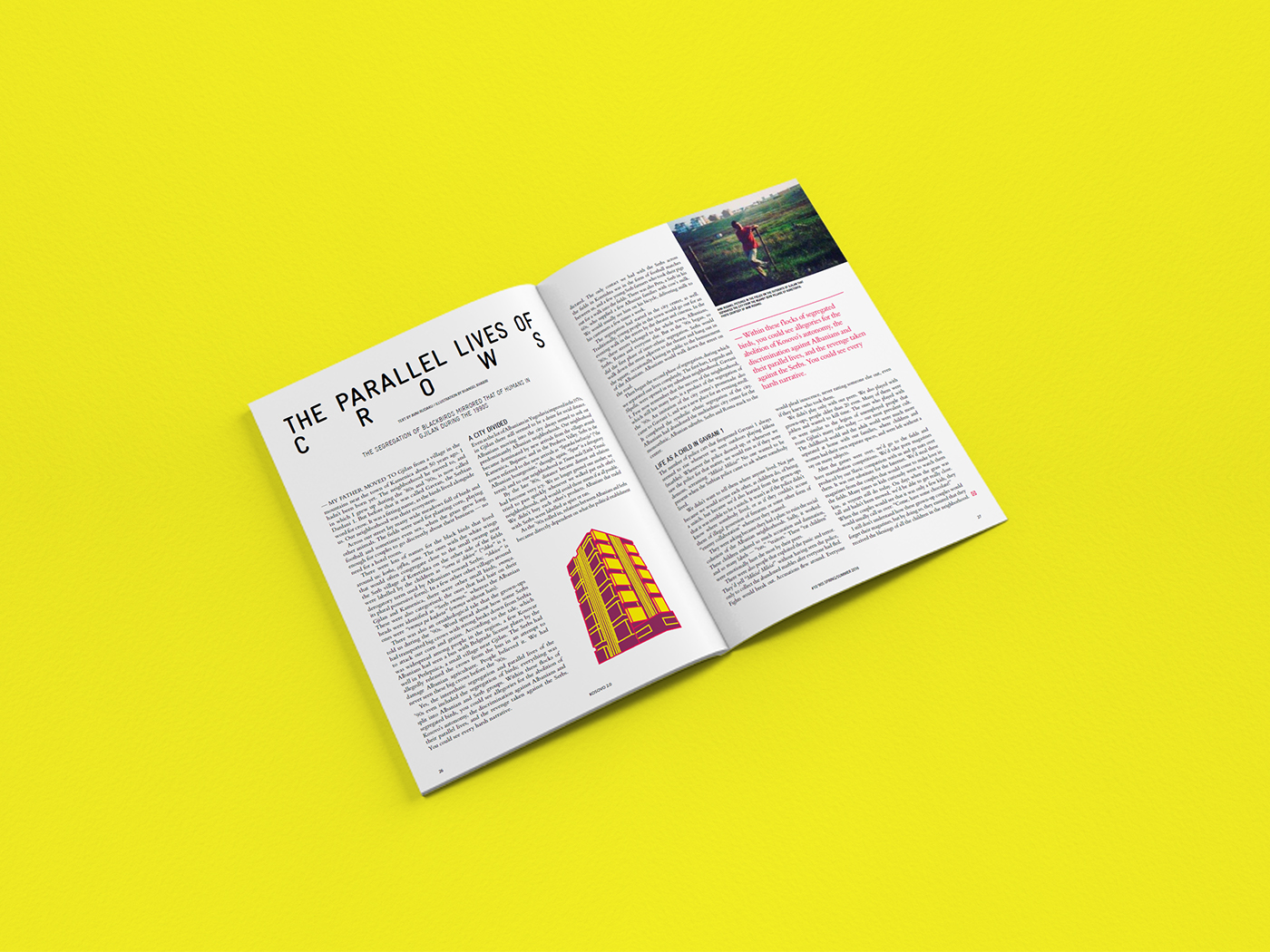 magazine Layout yellow print