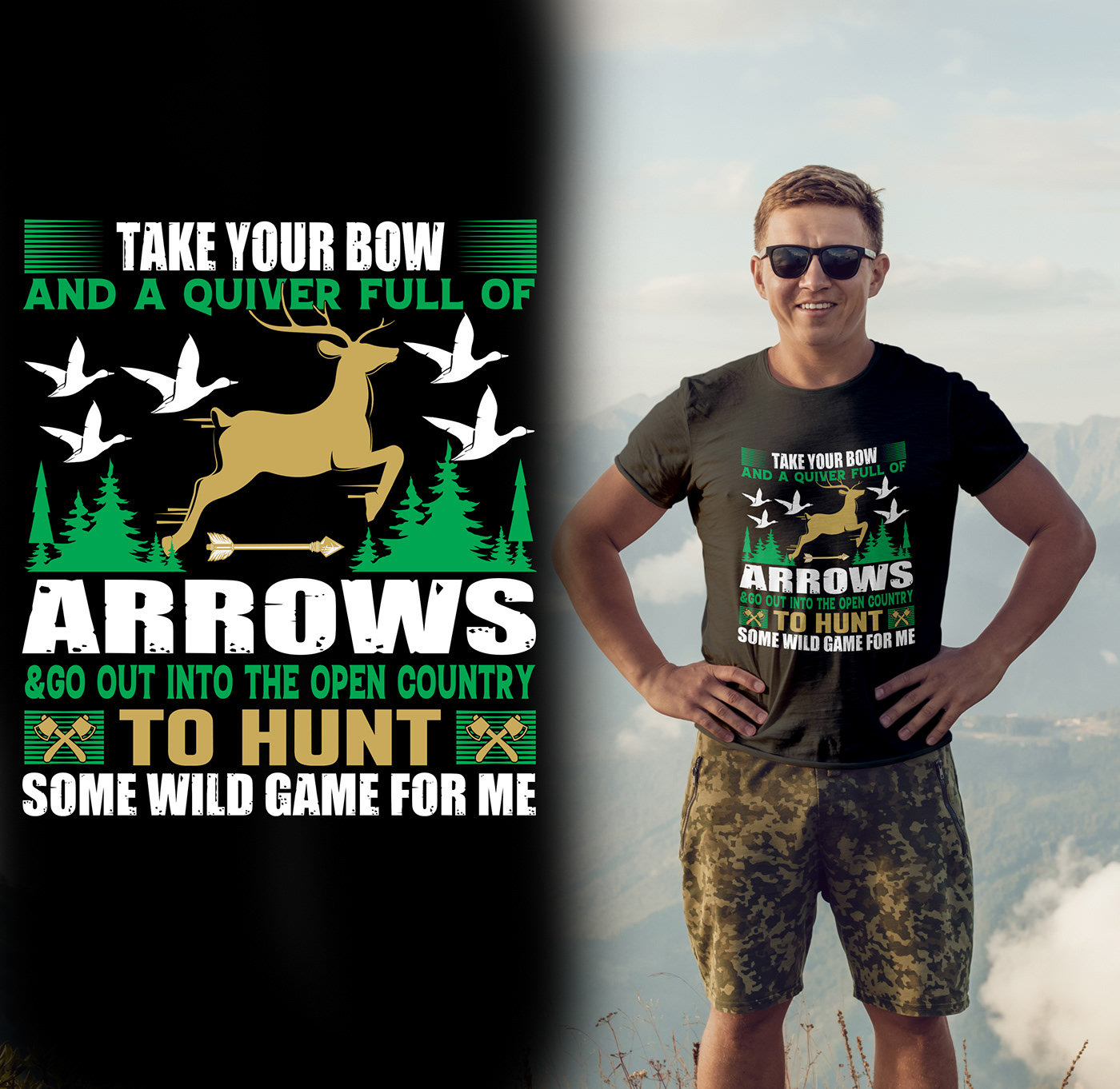 Hunt hunter Hunting Hunting t shirt Hunting T-shirt Hunting T-shirt Design quiver T-Shirt Design tshirt wildlife