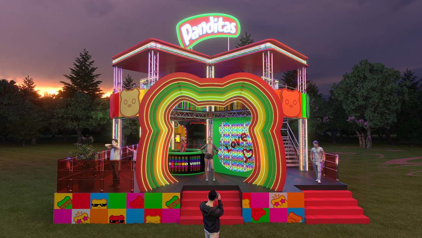 Display dulces expo expo stand festival festival stand panditas Stand TECATE EMBLEMA