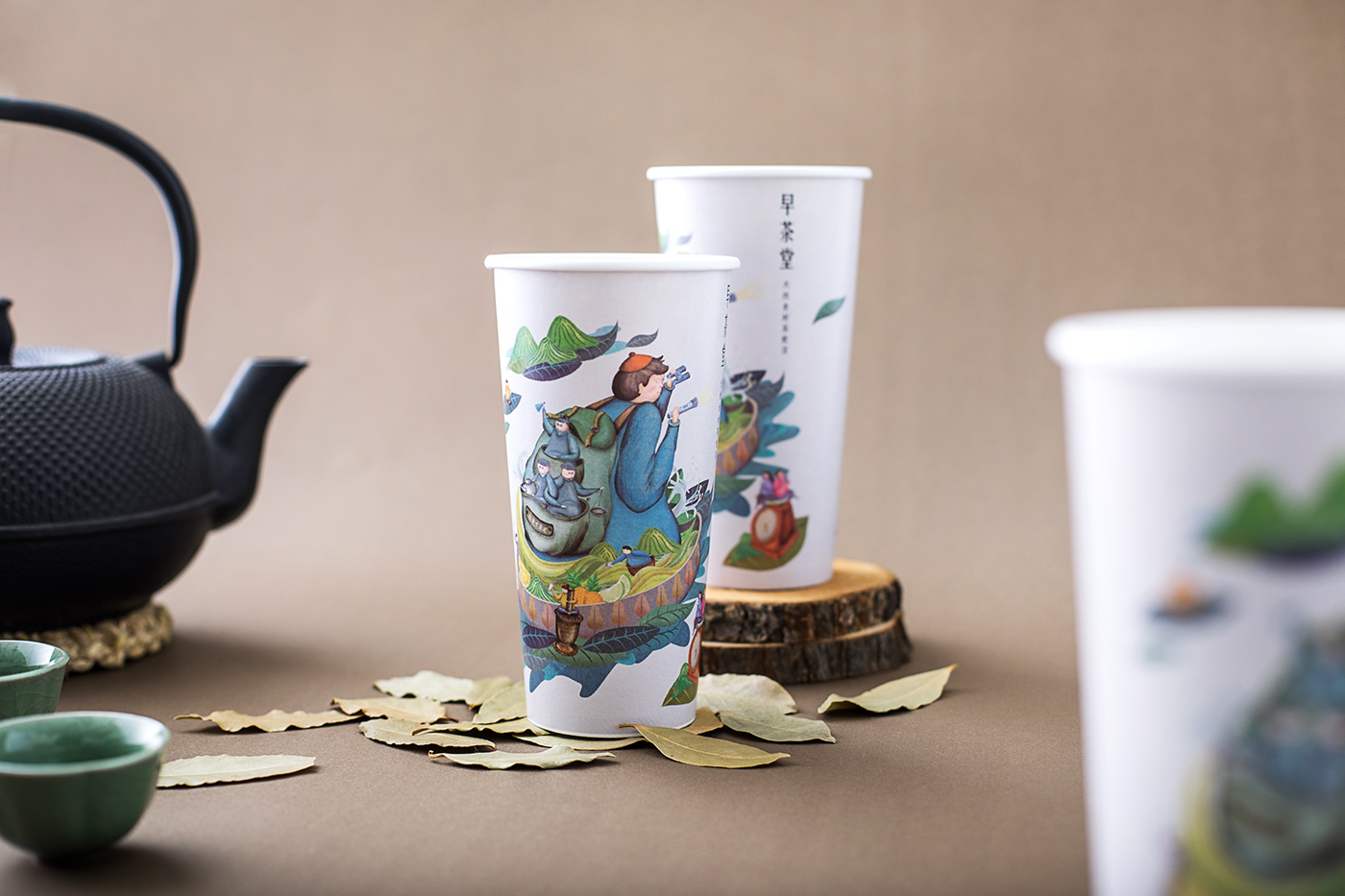 插畫 飲料 飲料杯 茶飲 茶葉 包裝設計 beverage taiwan tea CHEERER