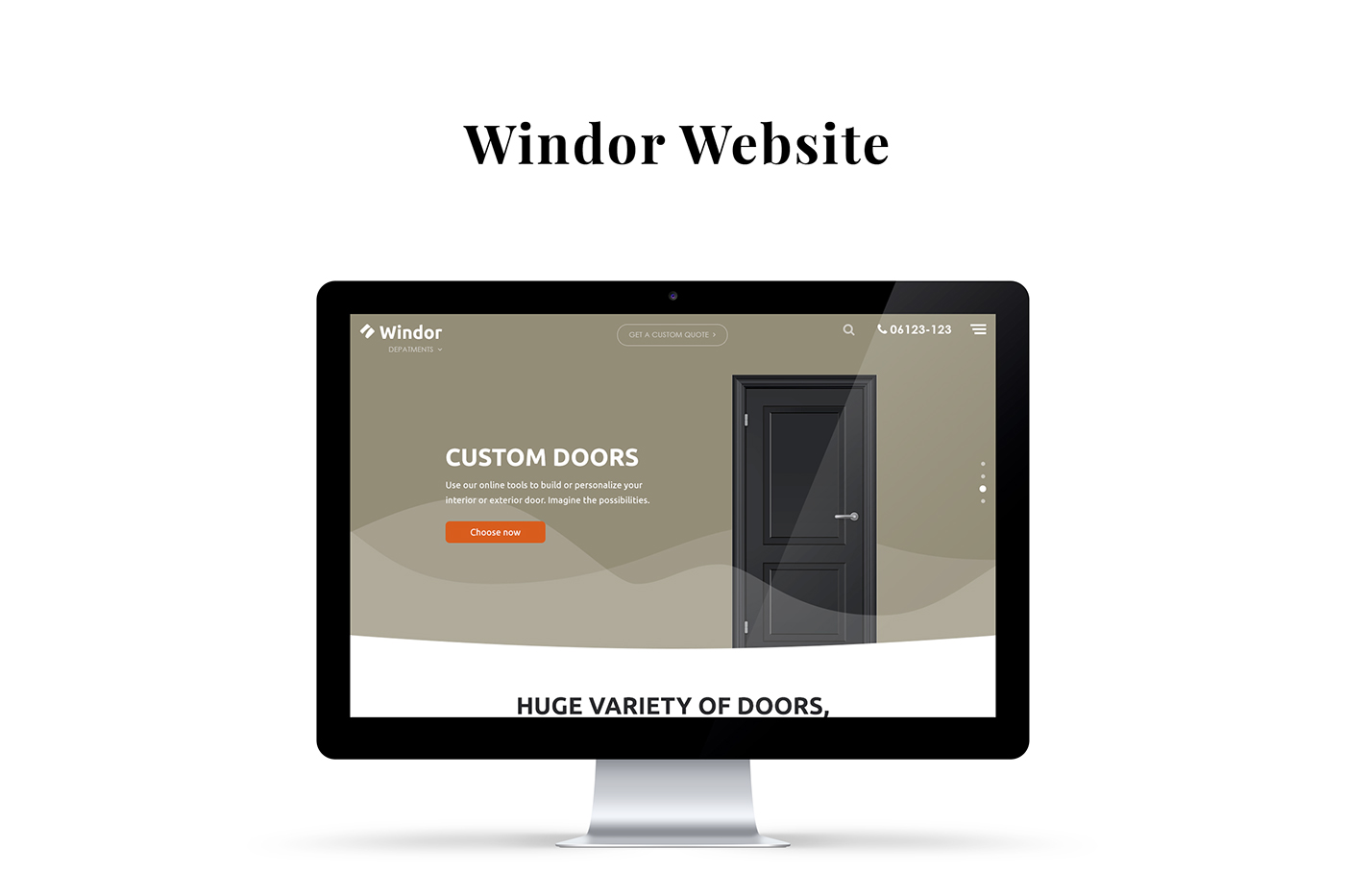 windor Website ui design door
