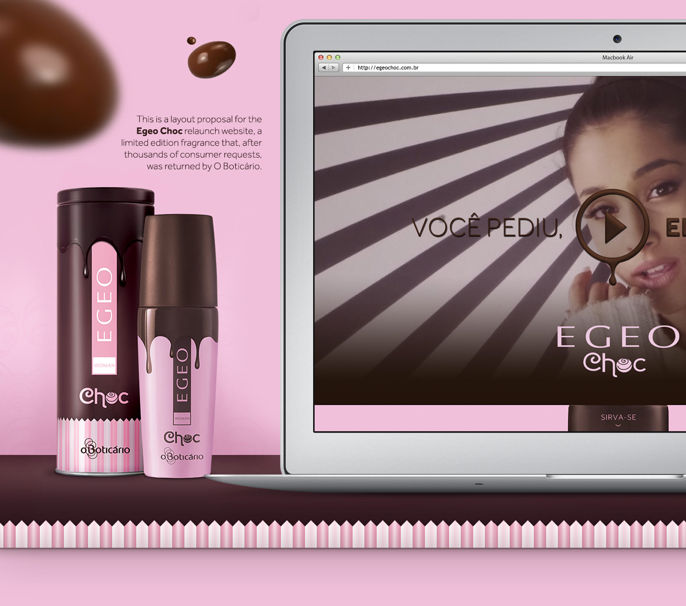 O Boticário Boticário parfum Egeo chocolate egeo choc pink Chocolate Texture site