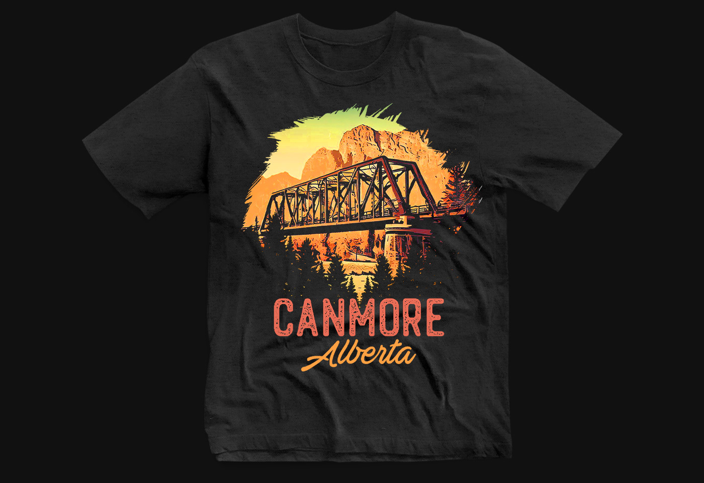 Custom T-shirt Design For Resort Town In The Canadian Rockies 