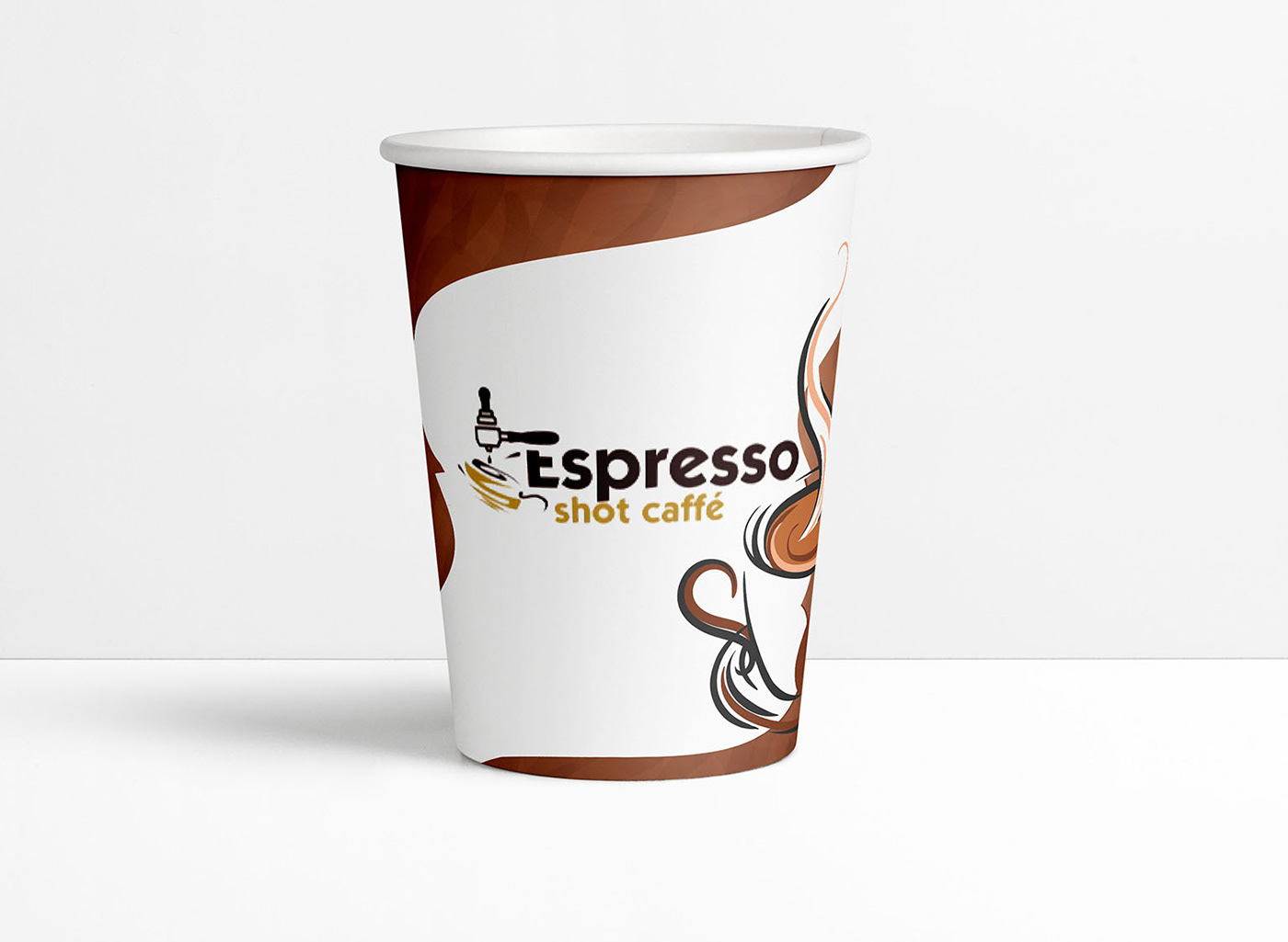 Advertising  cup design espresso print