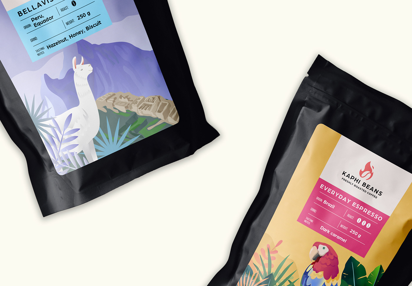 branding  Coffee Food  ILLUSTRATION  jungle logo Nature package Packaging Tropical