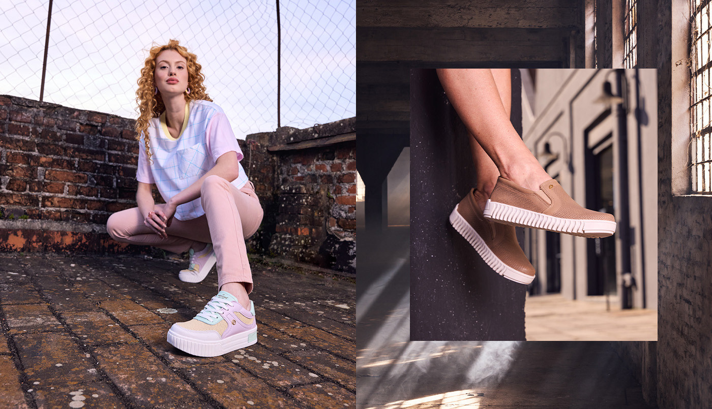Pegada shoes design moda campanha Socialmedia summer