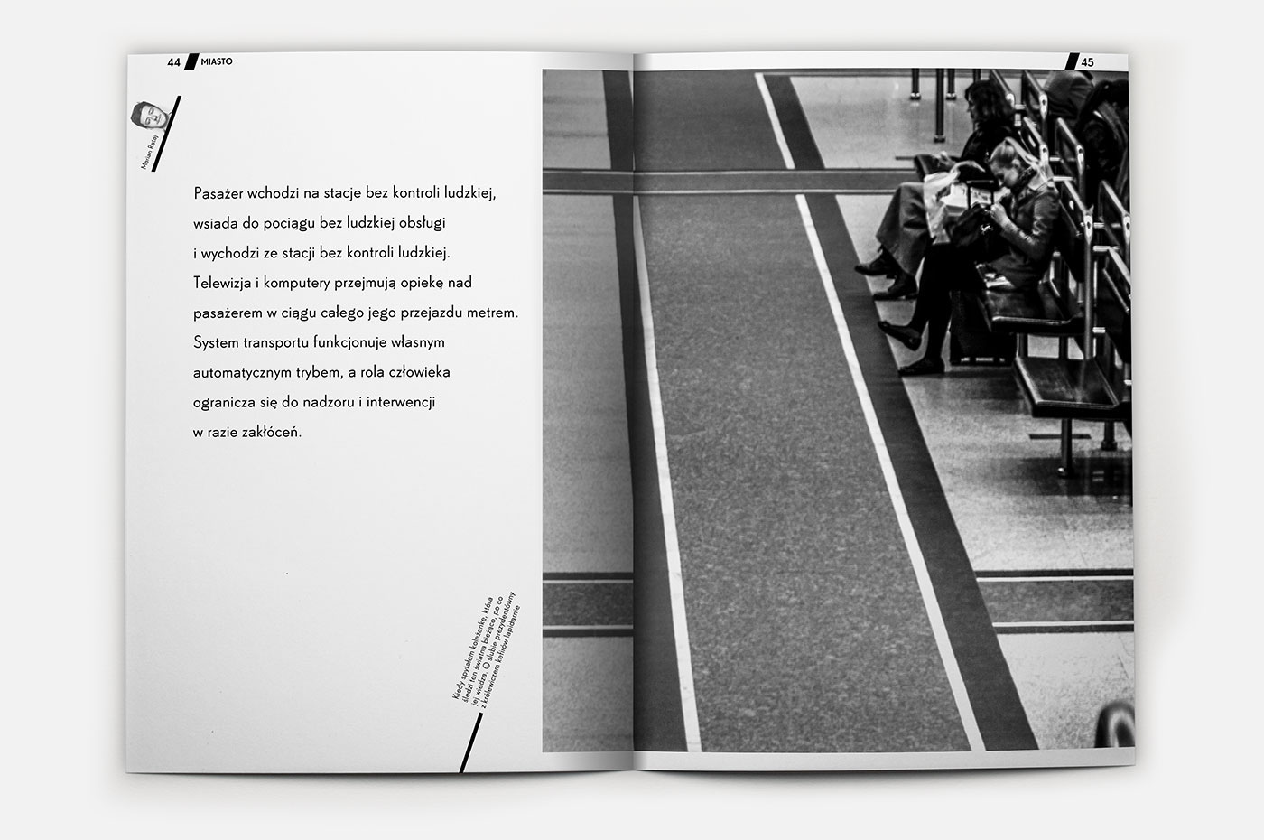 magazine editorial Photography  underground subway construction grid design typo Layout