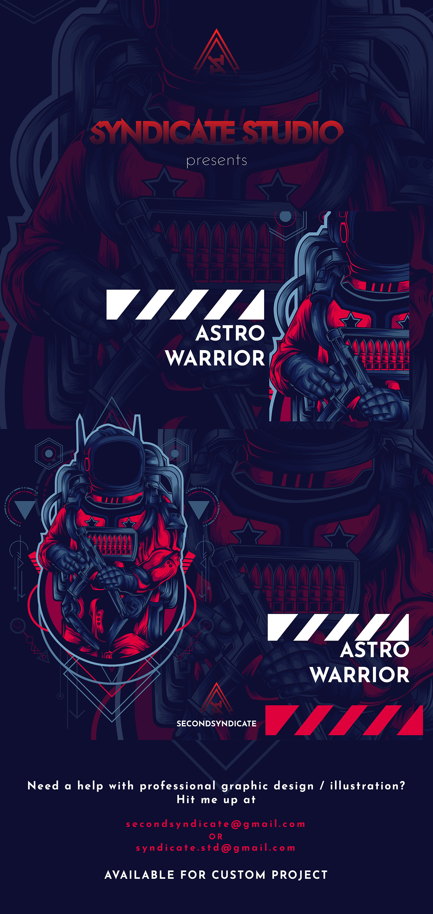astronaut Space  warrior army galaxy planet guns ILLUSTRATION  T-Shirtdesign vector