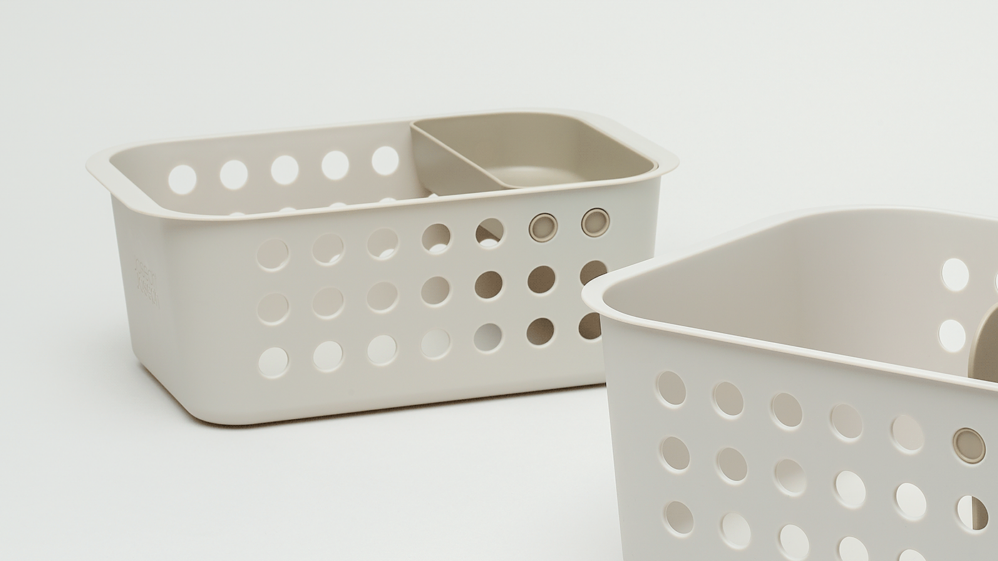 bathroom Organiser industrial design  product design  plastic modular basket homeware cmf Photography 