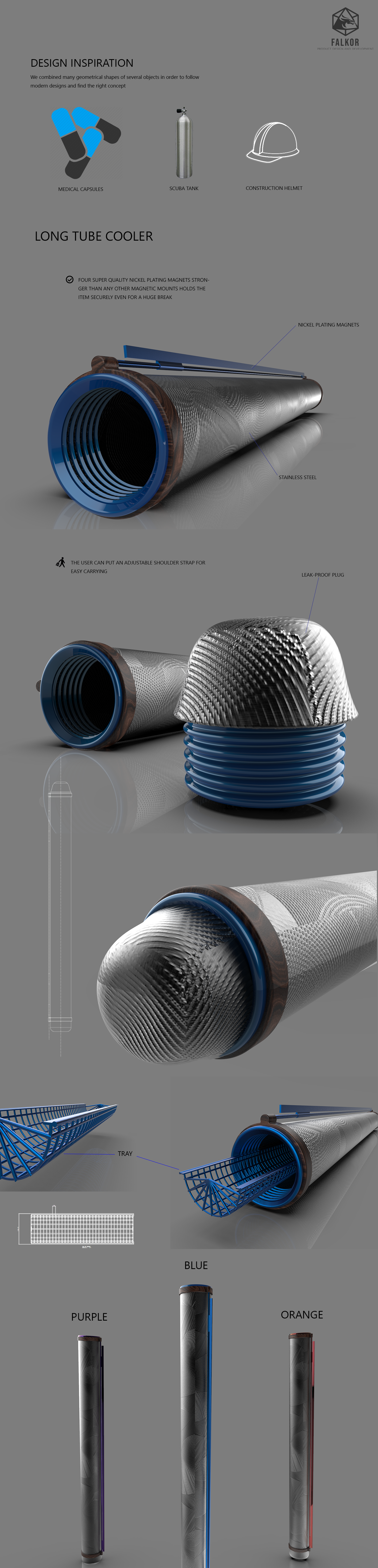 industrial design  product design  tube cooler keyshot concept design machanical Engineering 