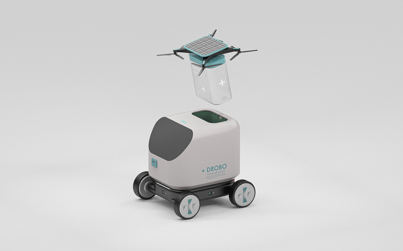 design industrial design  interaction product product design  Render delivery robot robots