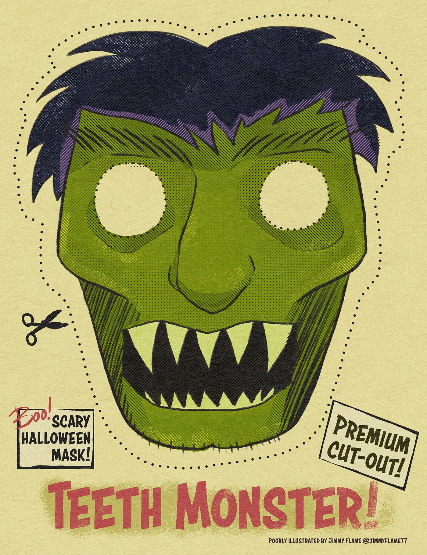Halloween mask ILLUSTRATION  cartoon artwork Drawing  monster Character design drawings