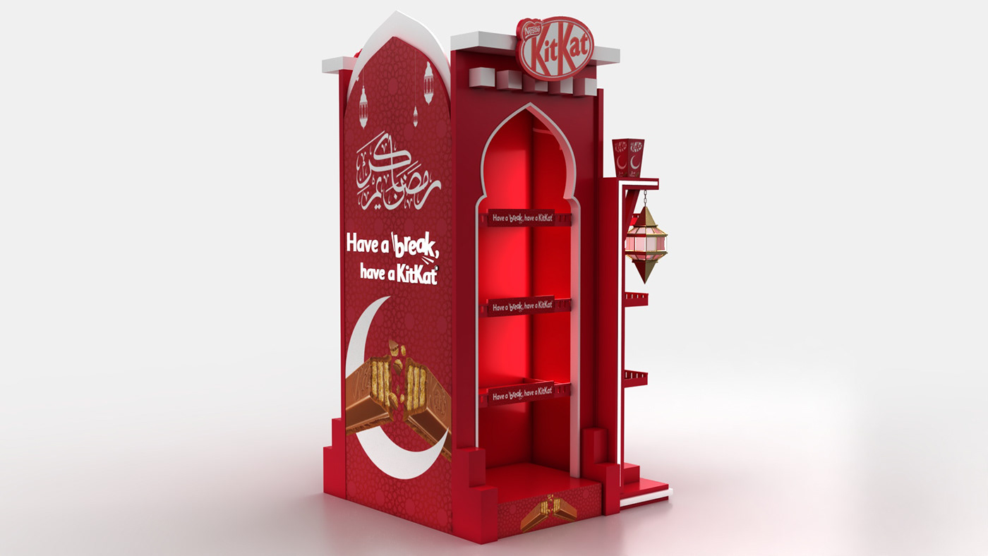 posm Floor Display POSM design kitkat ramadan Ramadan Campaign ramadan posm
