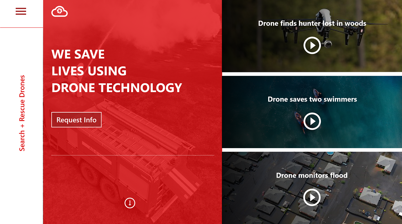 Website Web Design  mobile drones Aerospace visual design industrial