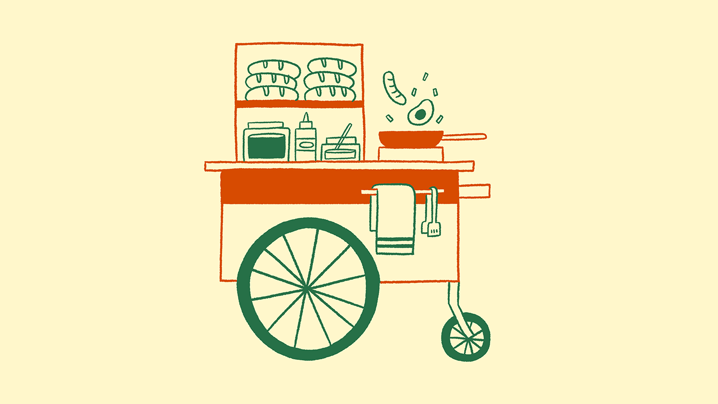 Digital Art  digital illustration food illustration foodillustration ILLUSTRATION  merchandise Procreate streetfood vietnam vietnamese food