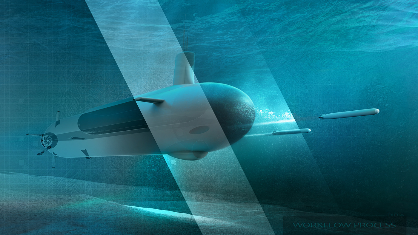 CGI submarine keyshot