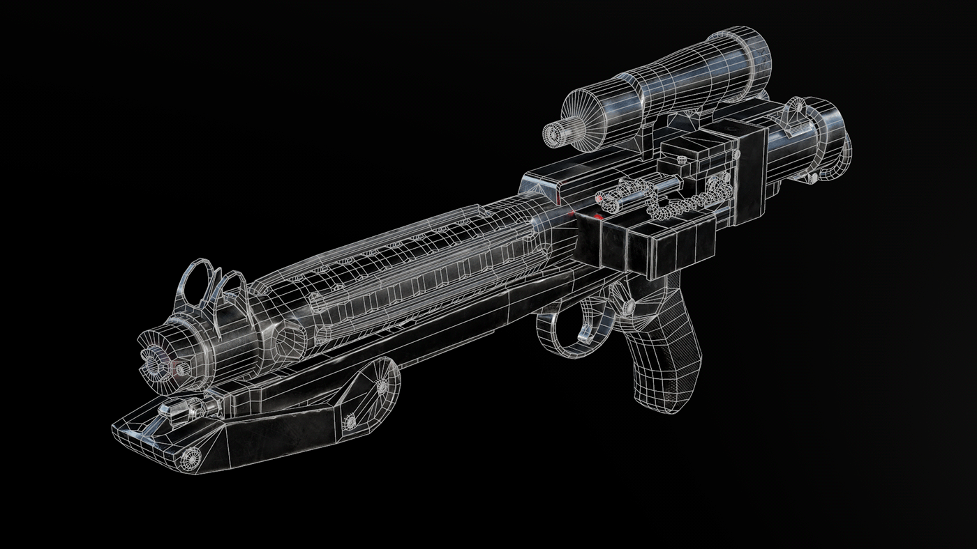 3D 3dmodel asset Blaster design gamedesign photoshop Render Starwars substancepainter