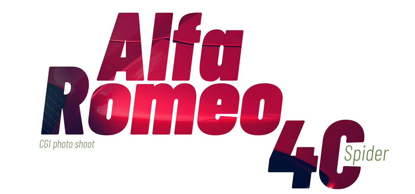 4c alfa romeo car CGI cinema 4d italian red rendering spider virtual