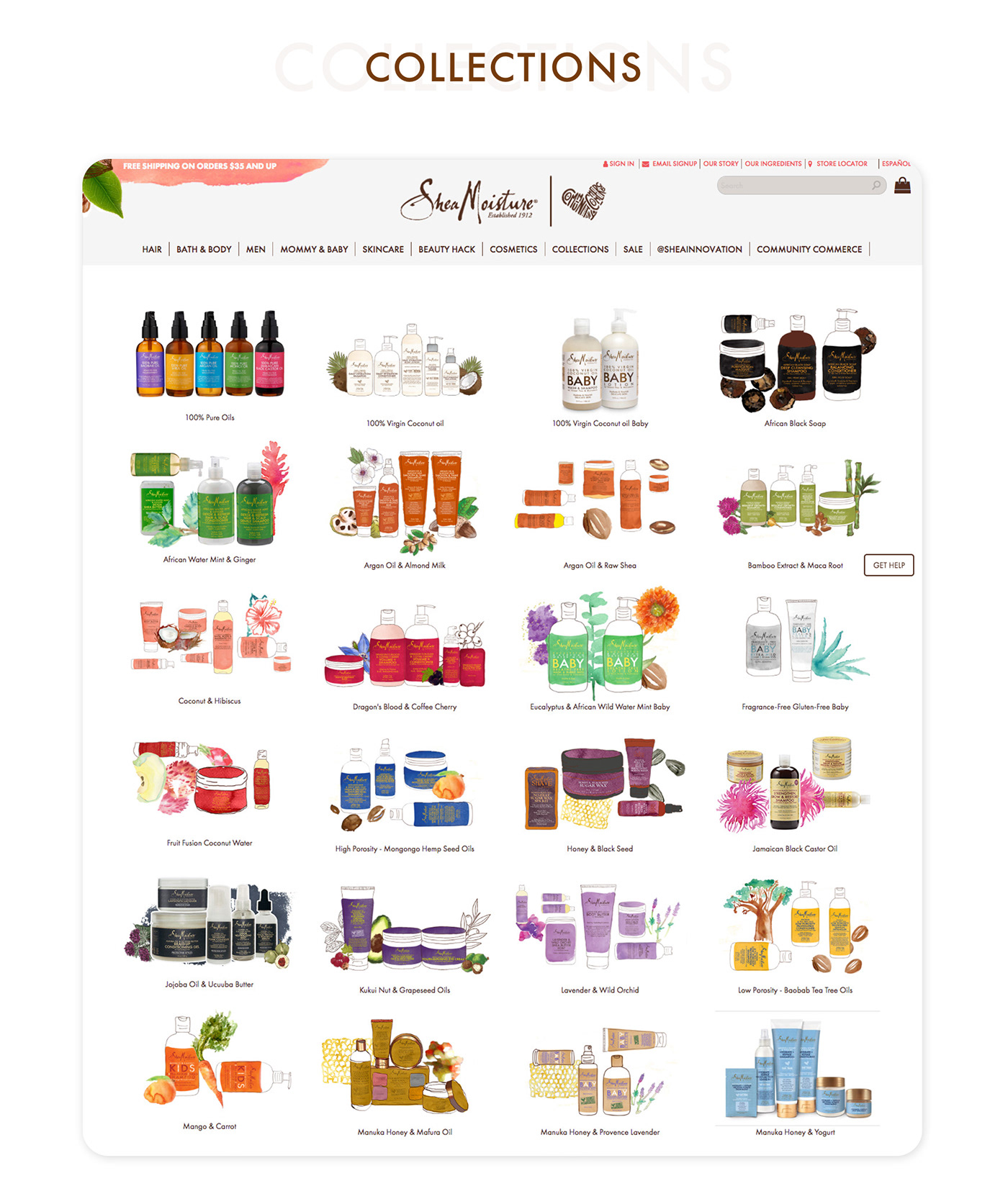 branding  Ecommerce magento ecommerce cosmetics products Web Design 