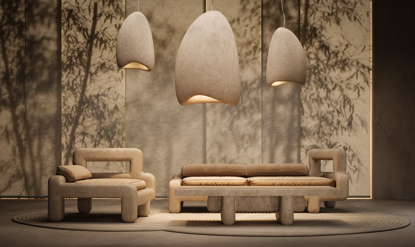ceramic furniture interior design  Exhibition Design  collectible design studio decor mirrors Handmade Art lightning design