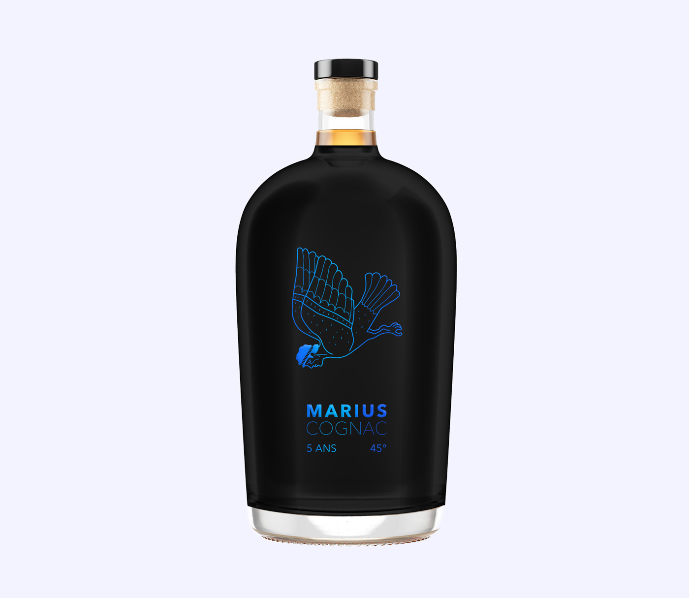 Cognac spirit antic legend Packaging bottle branding  ILLUSTRATION  venus mermaid