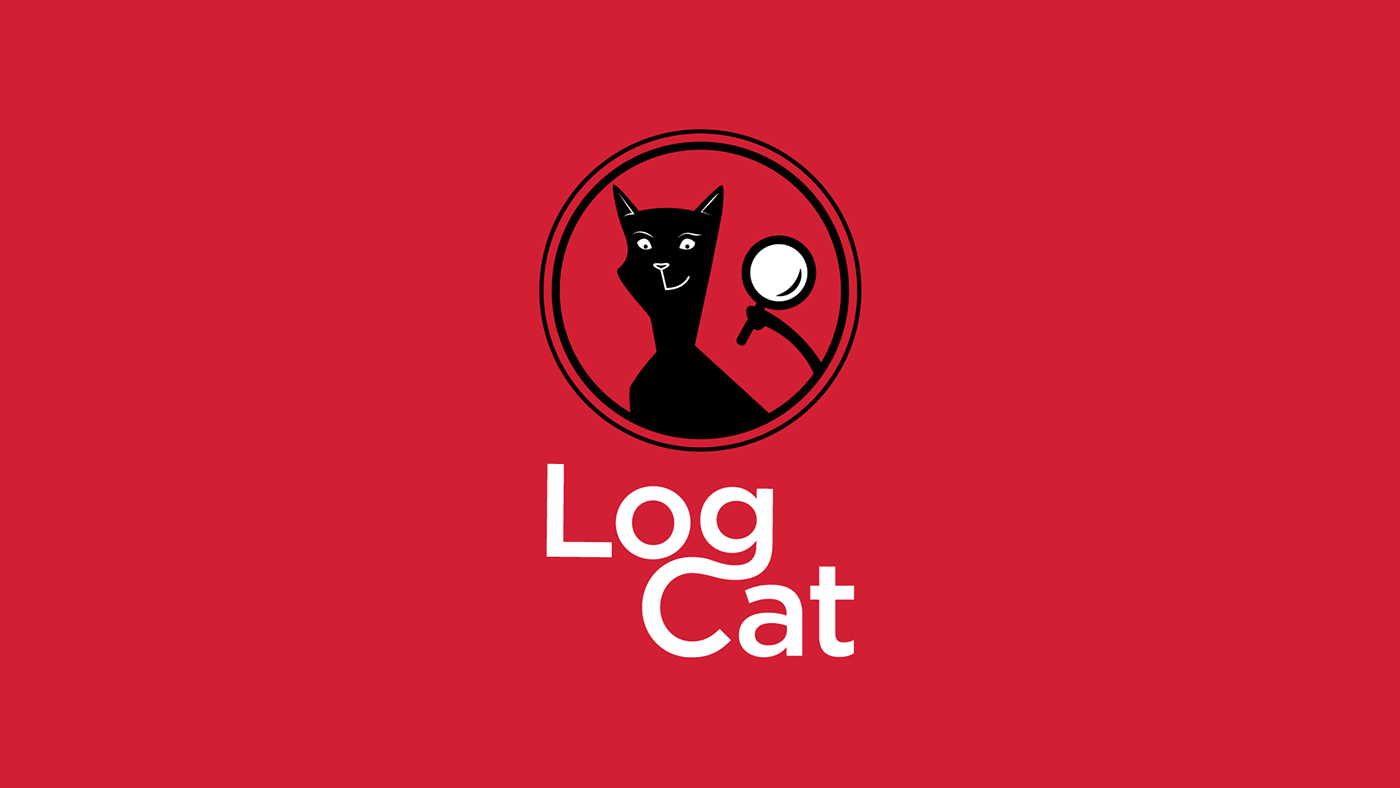 #keyvisual branding  logo animal logo Cat logodesign meetup QA Droids On Roids LogCat