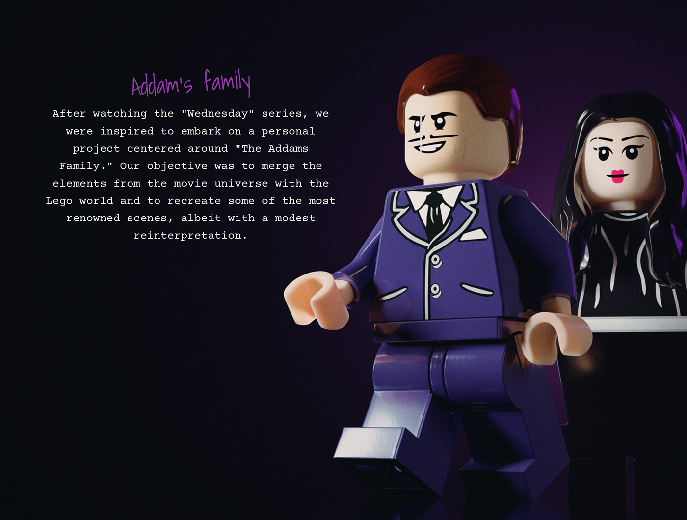 Unreal Engine 5 animation  LEGO addams family Digital Art  artwork Advertising  teaser 3D Halloween
