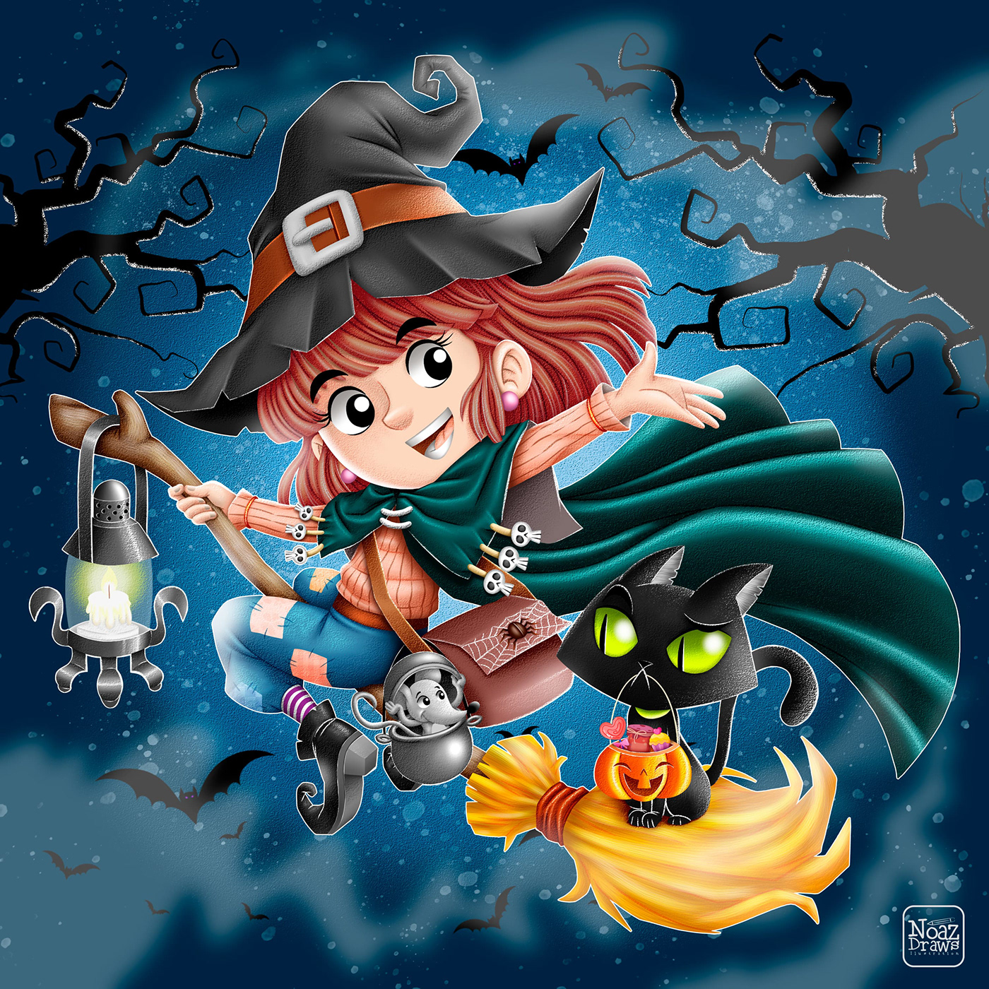 Halloween bruja ilustracion Character design  digital illustration magia ChildrenIllustration digitalart witch ilustracioninfantil