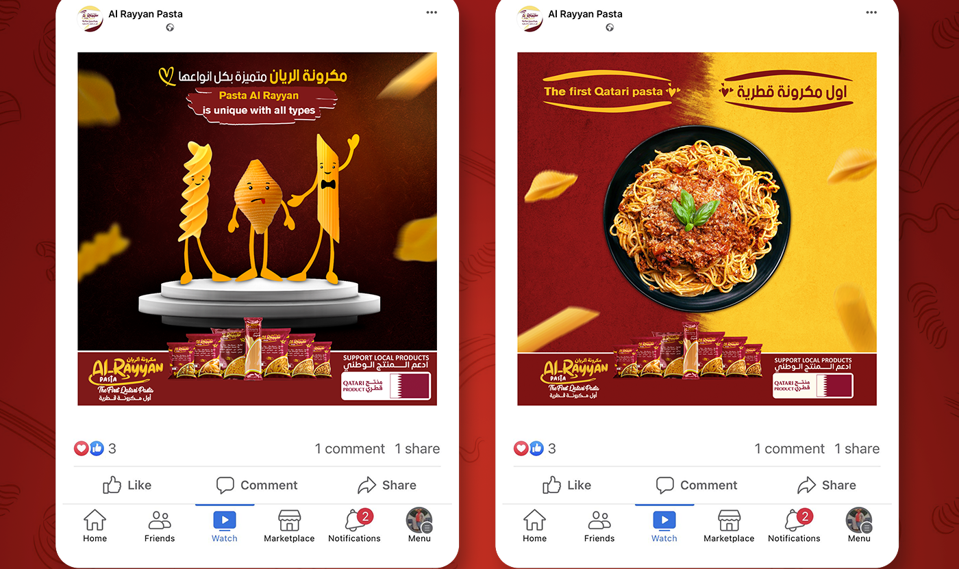 Pasta Semolina Social media post ads post