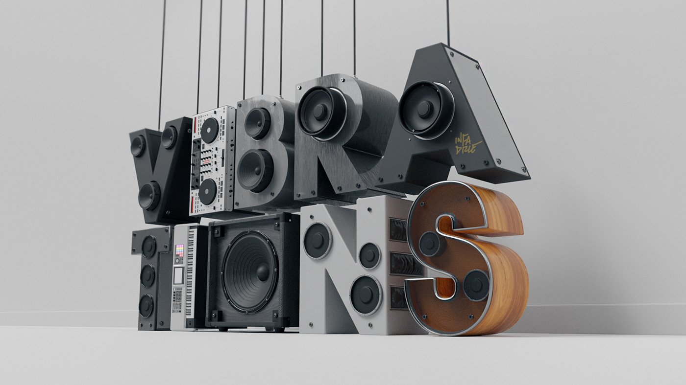 3d design after effects Audio blender hip hop loudspeaker modeling motion graphics  typography   video