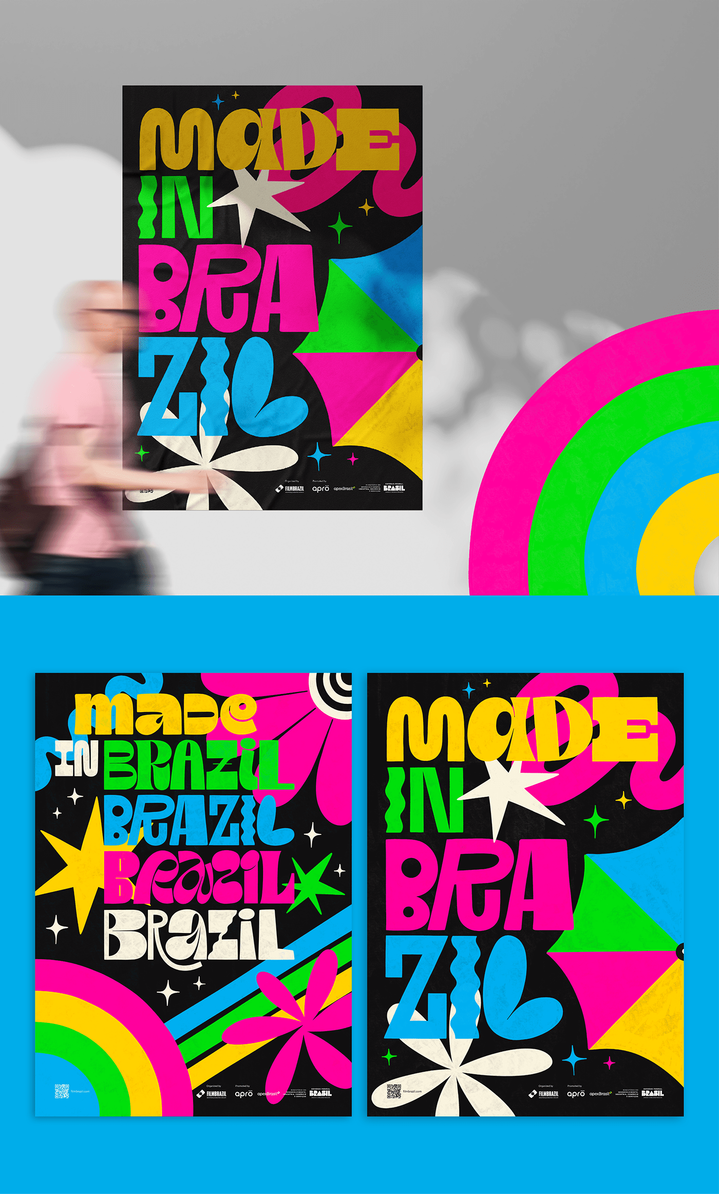 Brazil Tropical Samba lettering colorful Rio de Janeiro expressive summer high-contrast Made in Brazil