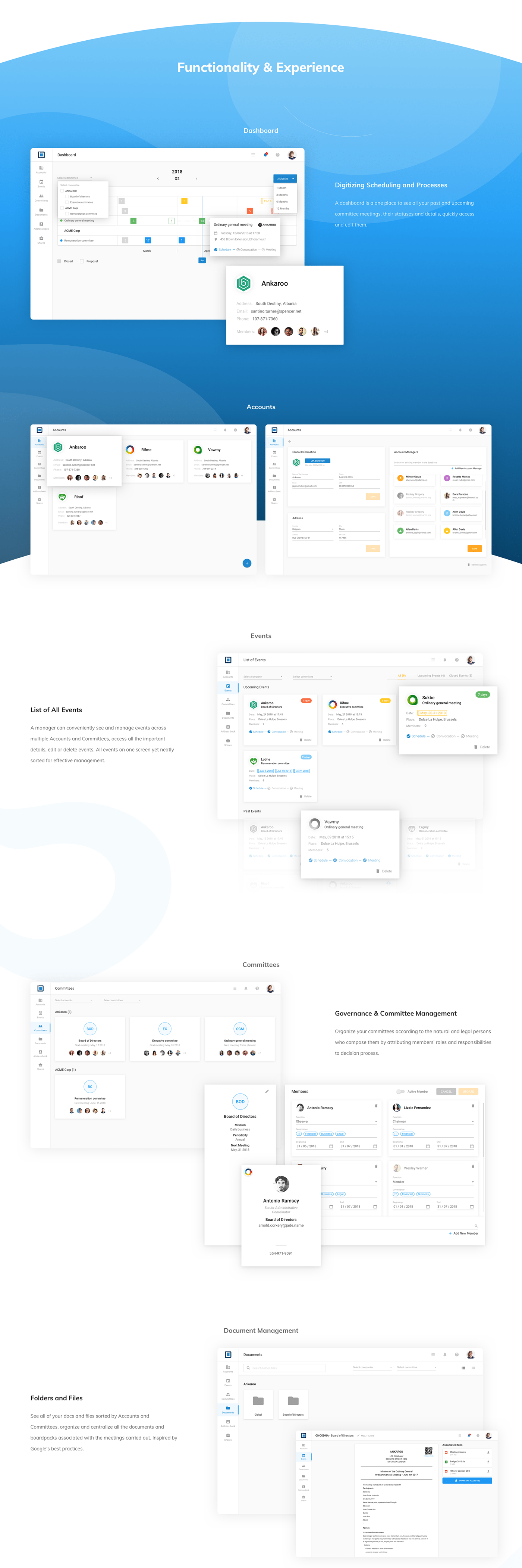Web UI ux app material design Platform dashboard