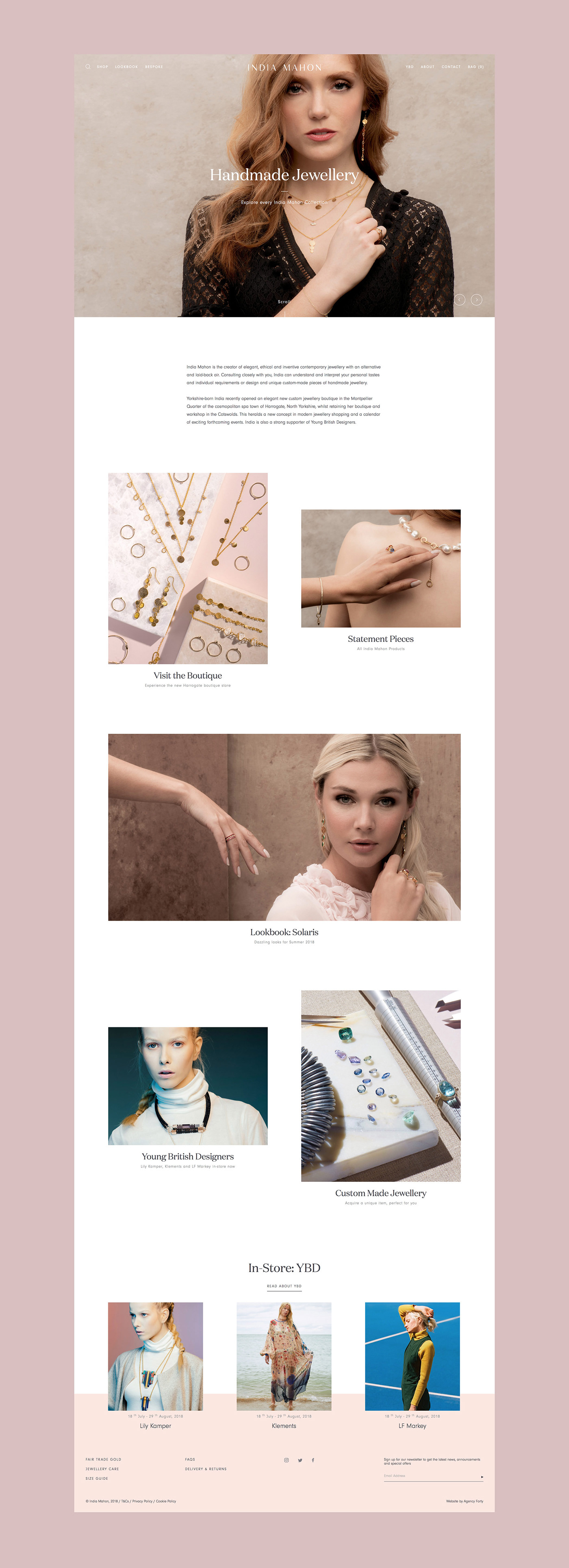 Jewellery Website design brand Photography  look book Fashion  identity mobile Ecommerce