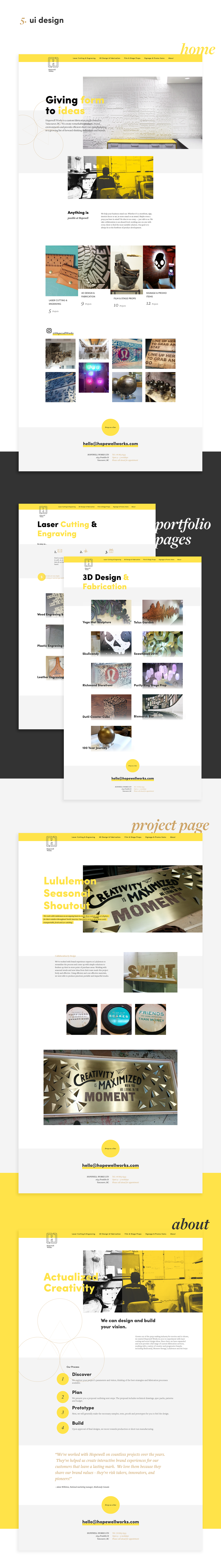 visual identity Web Design  portfolio fabrication Responsive
