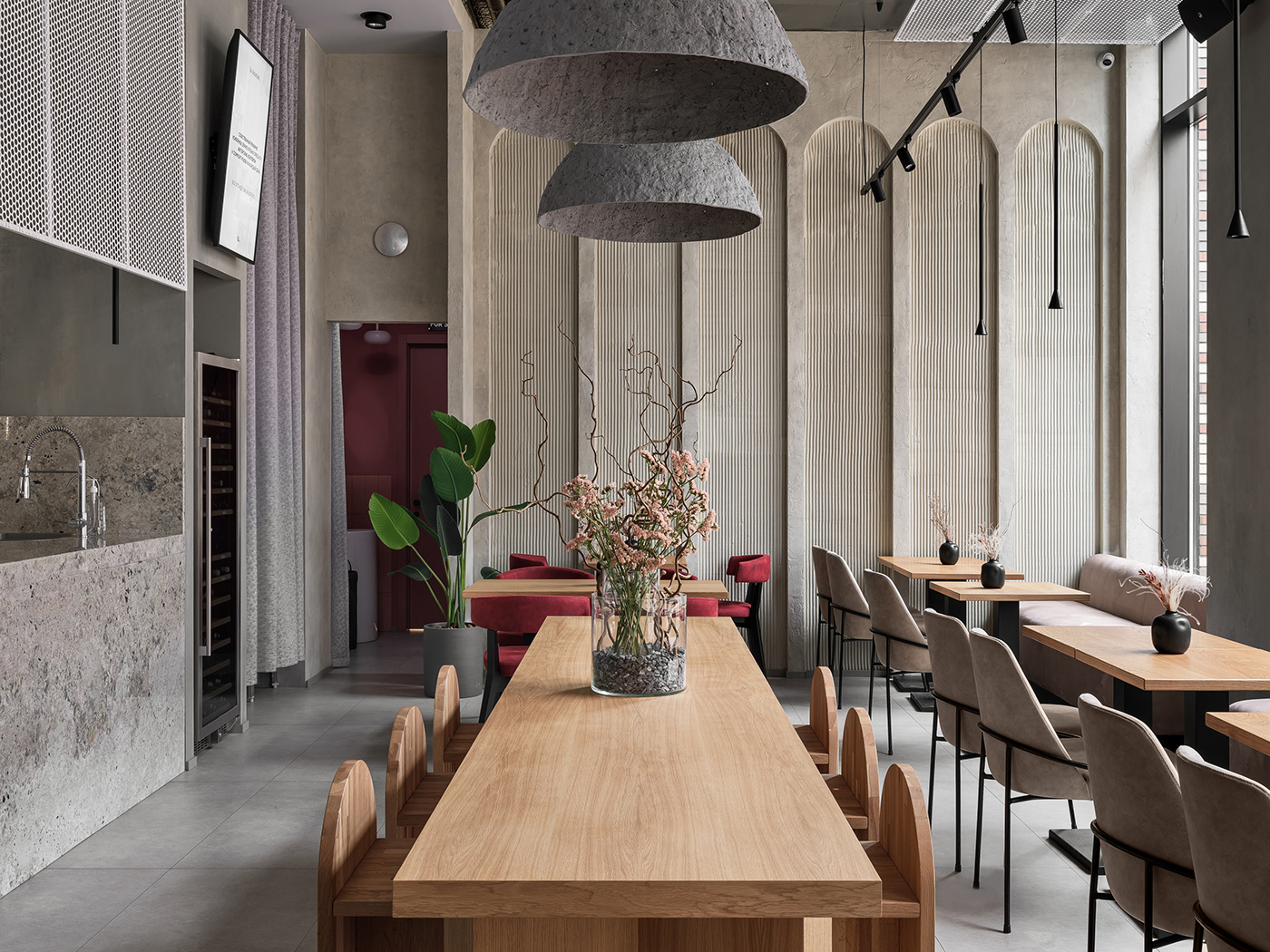 architecture bar bistro cafe cozy interior design  modern restaurant warm wooden