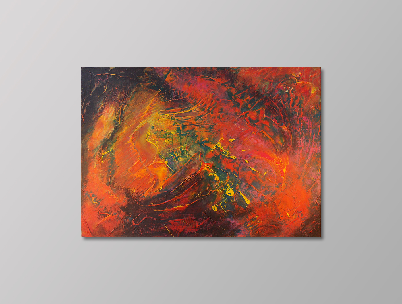acrylic abstract composition the phoenix