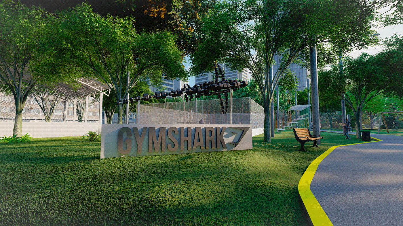 marketing   design Park branding  exterior design architecture visualization Render modern